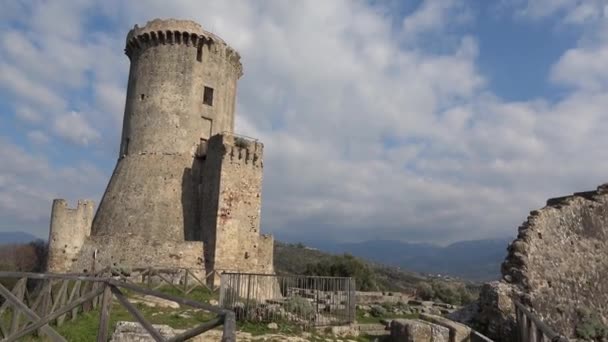 Ancient Tower Archaeological Park Velia Greco Roman City Salerno Province — Wideo stockowe