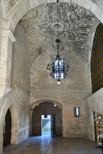 Είσοδος Στο Μοναστήρι Casamari Ένα Μνημειώδες Μεσαιωνικό Μοναστήρι Που Βρίσκεται — Φωτογραφία Αρχείου