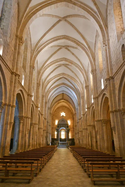 Interne Architectuur Van Kathedraal Van Casamari Een Middeleeuws Klooster Gelegen — Stockfoto