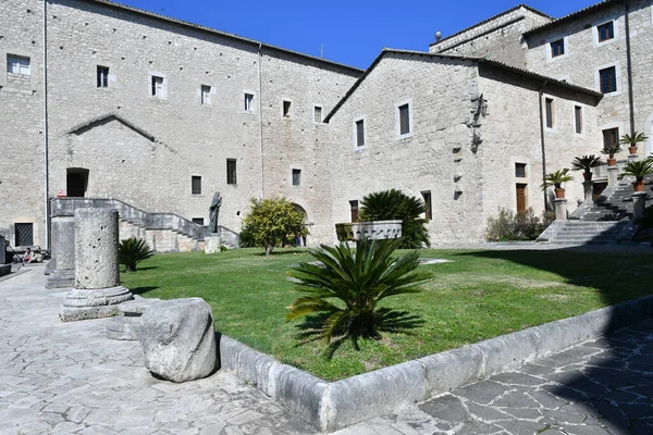 Klasztor Casamari Abbey Średniowieczny Klasztor Położony Niedaleko Rzymu Włochy — Zdjęcie stockowe