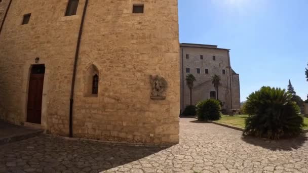 Entrada Abadía Casamari Monumental Monasterio Medieval Situado Cerca Roma Italia — Vídeos de Stock