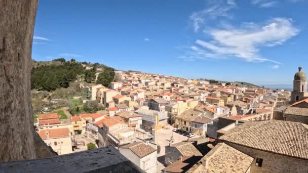 Vista Panorámica Pietramontecorvino Una Ciudad Medieval Estado Puglia Italia — Vídeos de Stock