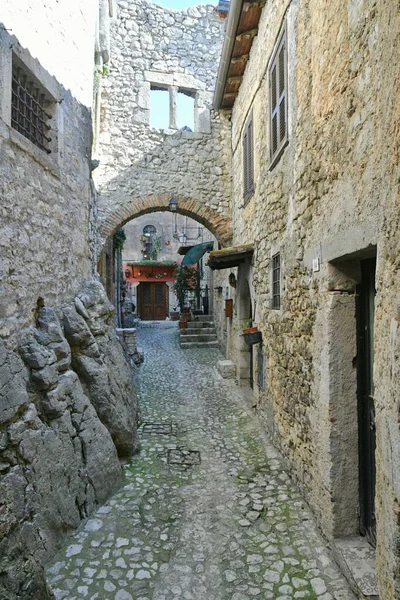 Talya Nın Lazio Eyaletindeki Tarihi Bir Kasaba Olan Fumone Eski — Stok fotoğraf
