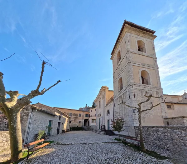 Una Iglesia Fumone Una Ciudad Histórica Estado Lazio Italia — Foto de Stock
