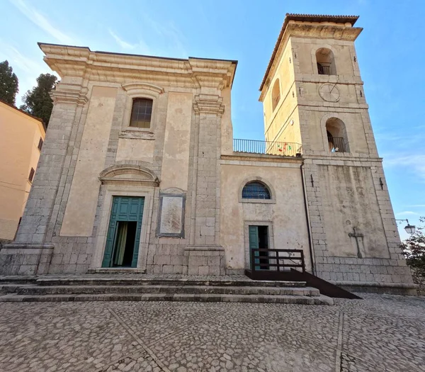 Kostel Fumone Historické Město Státě Lazio Itálii — Stock fotografie