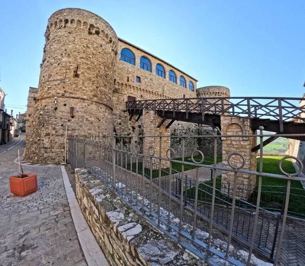 Las Murallas Castillo Medieval Civitacampomarano Pueblo Molise Provincia Campobasso Italia — Foto de Stock
