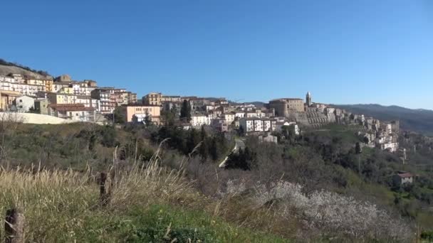 Vista Campo Civitacampomarano Uma Cidade Medieval Província Campobasso Itália — Vídeo de Stock