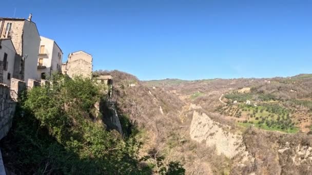 Widok Wieś Civitacampomarano Średniowieczne Miasto Prowincji Campobasso Włoszech — Wideo stockowe