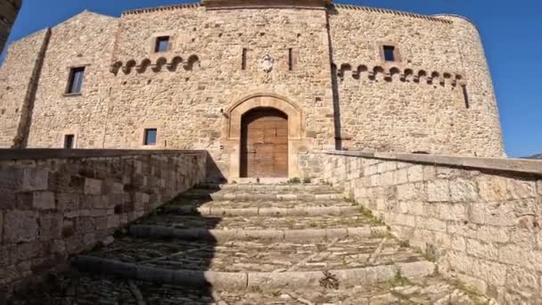 Paredes Castelo Civitacampomarano Uma Cidade Medieval Província Campobasso Itália — Vídeo de Stock
