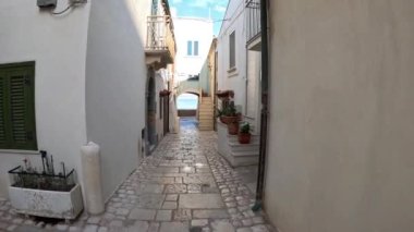 Termoli 'de dar bir sokak, İtalya' nın Campobasso eyaletinde bir sahil kasabası..