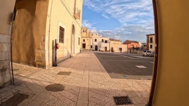 Praça Medieval Termoli Uma Cidade Costeira Província Campobasso Itália — Vídeo de Stock
