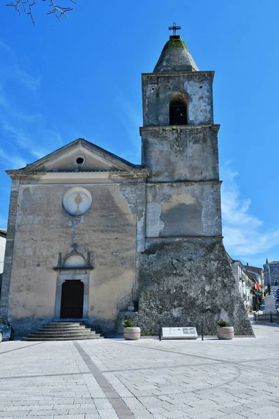 Façade Église Alberona Une Ville Médiévale Dans Province Foggia Italie — Photo