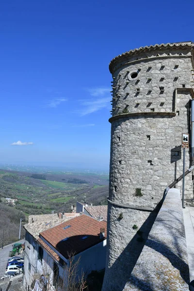 Starożytna Wieża Alberona Średniowieczne Miasto Prowincji Foggia Włoszech — Zdjęcie stockowe