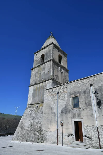 Facciata Della Chiesa Alberona Borgo Medievale Provincia Foggia — Foto Stock