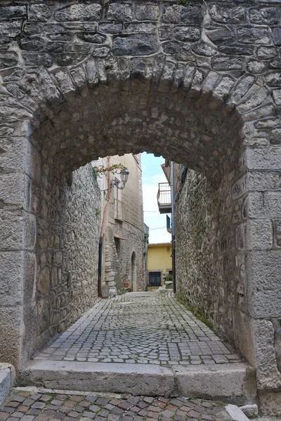 San Lupo Nun Eski Evleri Arasında Dar Bir Sokak Benevento — Stok fotoğraf