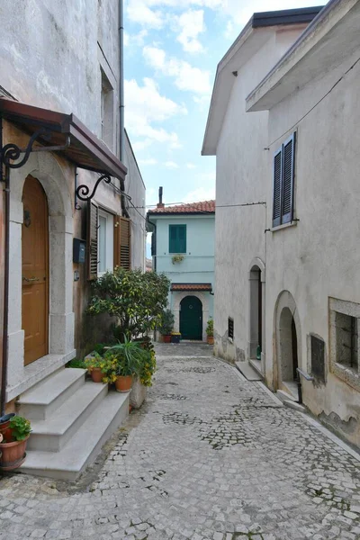 Narrow Street Old Houses San Lupo Small Town Benevento Province — Stock Photo, Image