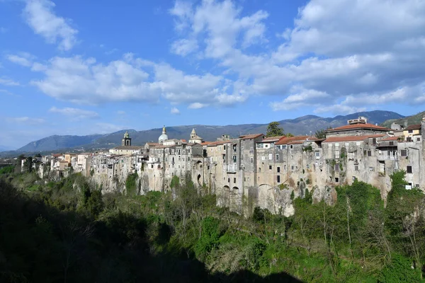Talya Nın Benevento Eyaletinde Tarihi Bir Kasaba Olan Sant Agata — Stok fotoğraf