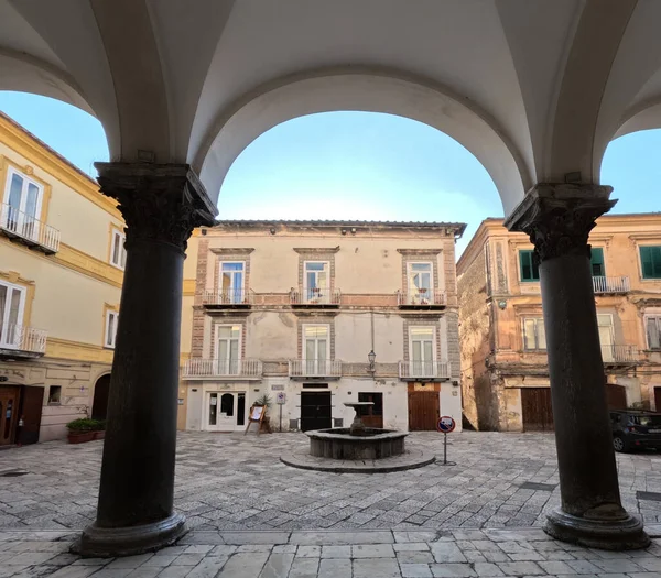 Los Arcos Catedral Sant Agata Goti Una Ciudad Medieval Provincia — Foto de Stock