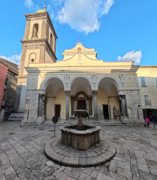 Łuki Katedry Sant Agata Goti Średniowieczne Miasto Prowincji Benevento Włochy — Zdjęcie stockowe