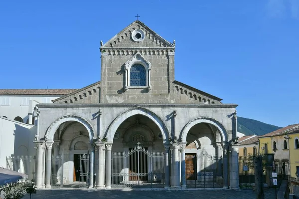 Façade Ancienne Cathédrale Romane Sessa Aurunca Une Ville Dans Province — Photo