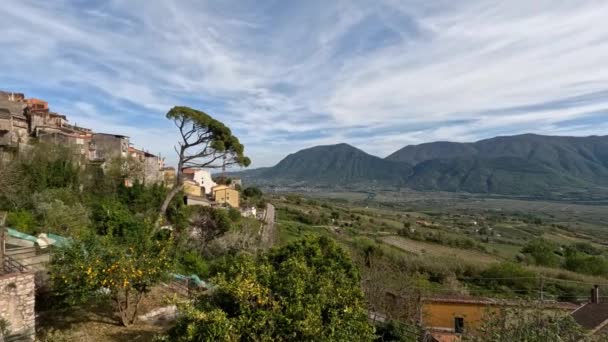Panoramiczny Widok Guardia Sanframondi Prowincji Benevento Włochy — Wideo stockowe