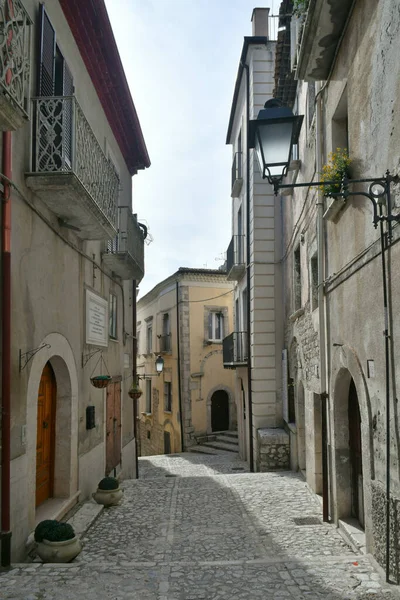 Úzká Ulice Mezi Starými Domy Guardia Sanframondi Malé Město Benevento — Stock fotografie