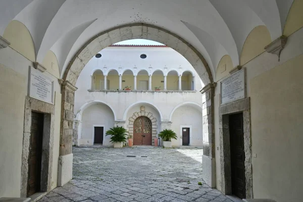 Entrance Ancient Noble Palace Town Cerreto Sannita Province Benevento Italy — Stock Photo, Image
