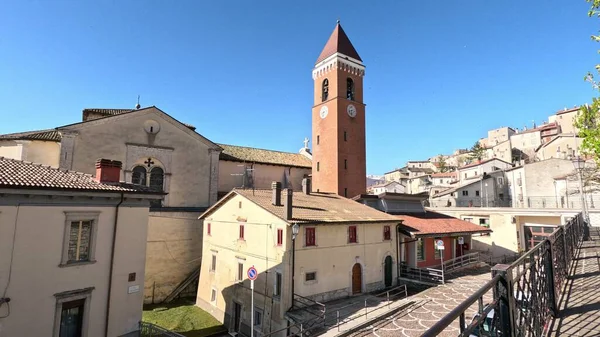 Vista Rivisondoli Uma Pequena Cidade Nas Montanhas Centro Itália — Fotografia de Stock