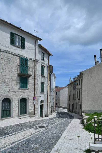 Średniowieczna Architektura Capracotta Wioski Górach Molise Włoszech — Zdjęcie stockowe