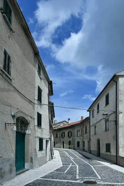 Arquitetura Medieval Capracotta Uma Aldeia Nas Montanhas Molise Itália — Fotografia de Stock
