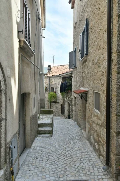 Una Stradina Macchia Isernia Borgo Medievale Sulle Montagne Del Molise — Foto Stock