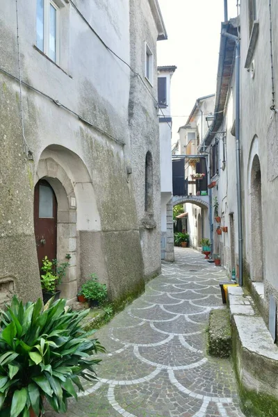 Narrow Street Macchia Isernia Medieval Village Mountains Molise Italy — Stock Photo, Image