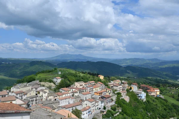 Vista Panorámica Del Pueblo Cairano Campania Italia — Foto de Stock