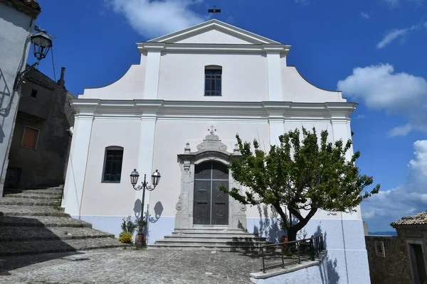 Een Kleine Kerk Het Dorp Cairano Campania Italië — Stockfoto