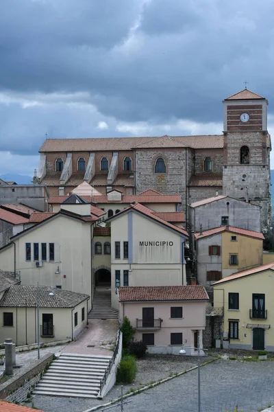 Vista Panorâmica Sant Angelo Dei Lombardi Uma Pequena Aldeia Nas — Fotografia de Stock