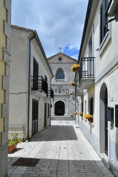 Une Rue Étroite Sant Angelo Dei Lombardi Petit Village Montagne — Photo