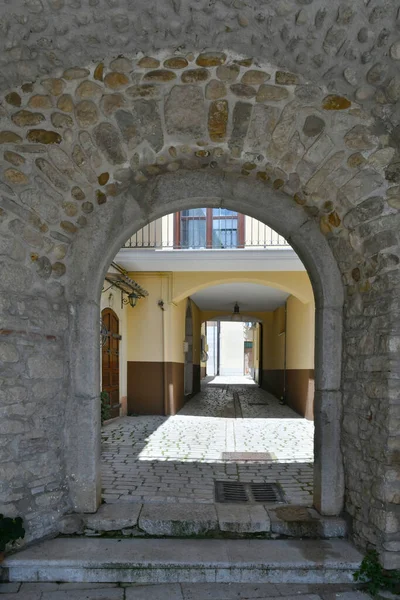 Een Smalle Straat Sant Angelo Dei Lombardi Een Klein Bergdorpje — Stockfoto