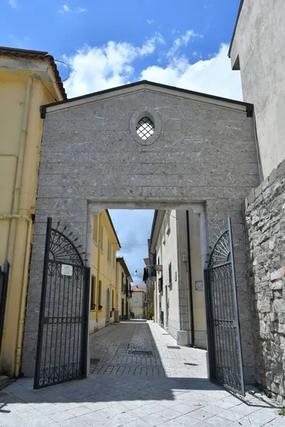 Une Rue Étroite Sant Angelo Dei Lombardi Petit Village Montagne — Photo