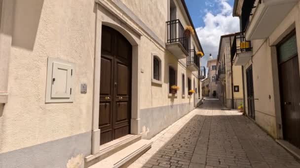 Een Smalle Straat Een Klein Bergdorpje Provincie Avellino — Stockvideo