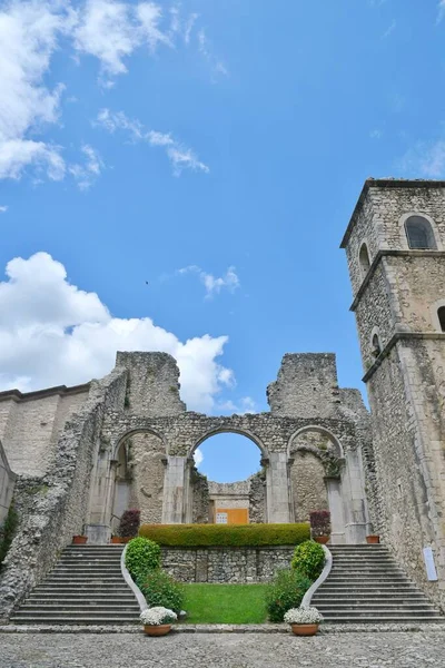 Las Ruinas Abadía Goleto Monasterio Medieval Situado Provincia Avellino Italia — Foto de Stock