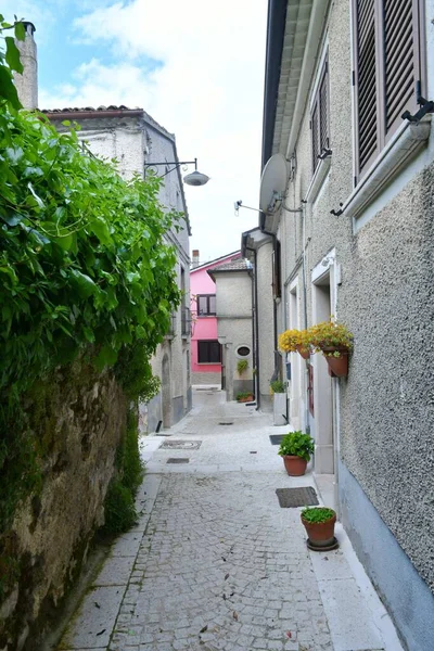 Narrow Street Nusco Small Mountain Village Province Avellino Italy — Stock Photo, Image