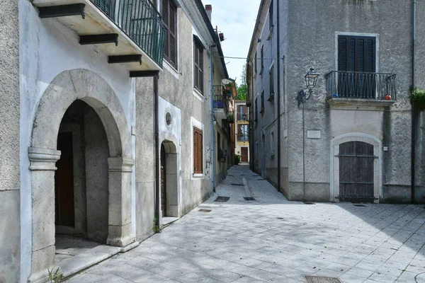 Eine Enge Straße Nusco Einem Kleinen Bergdorf Der Provinz Avellino — Stockfoto