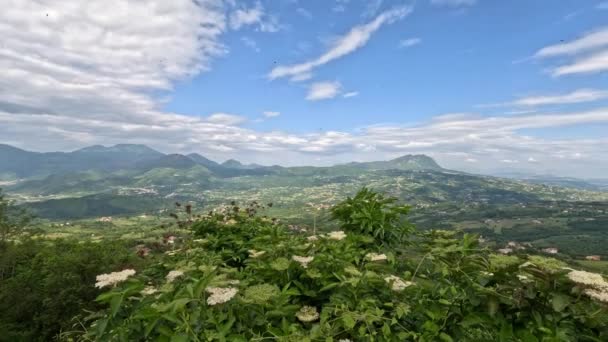 Вид Сельскую Местность Провинции Авеллино Италия — стоковое видео