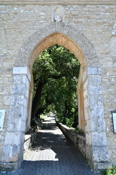 Eingang Zum Kloster San Benedetto Subiaco Einem Mittelalterlichen Dorf Der — Stockfoto