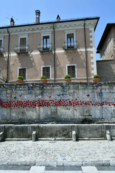 Ancient Fountain Tagliacozzo Medieval Town Abruzzo Region Italy — Stock Photo, Image