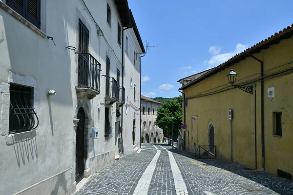 Старая Улица Лиакоццо Средневековом Городе Регионе Абруццо Италия — стоковое фото