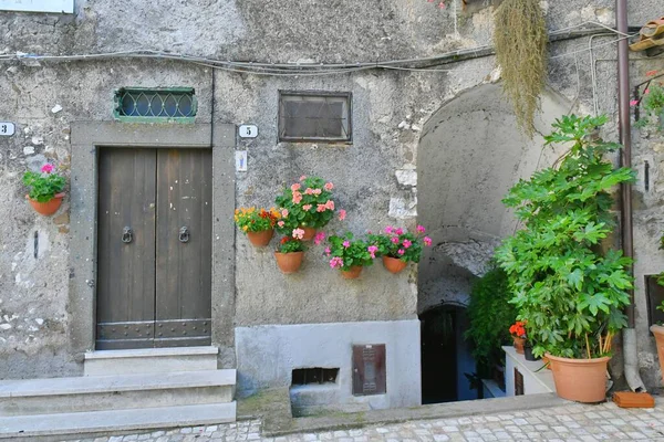 Porta Una Vecchia Casa Artena Borgo Medievale Provincia Roma — Foto Stock