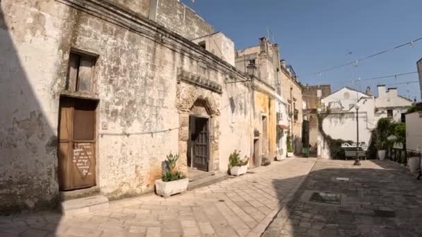 Μικρή Πλατεία Ruffano Ένα Παλιό Χωριό Στην Επαρχία Lecce Ιταλία — Αρχείο Βίντεο