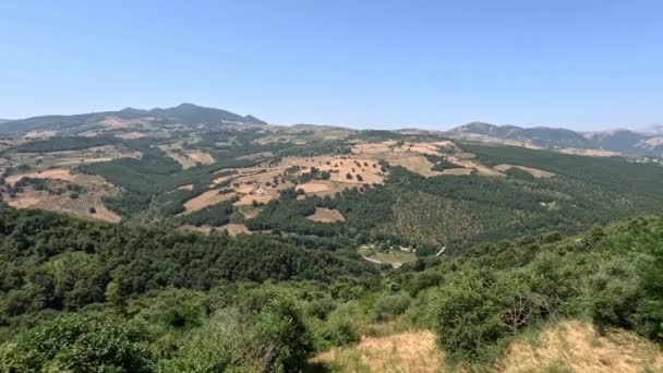 Die Landschaft Der Basilikata Von Baragiano Aus Einem Kleinen Dorf — Stockvideo
