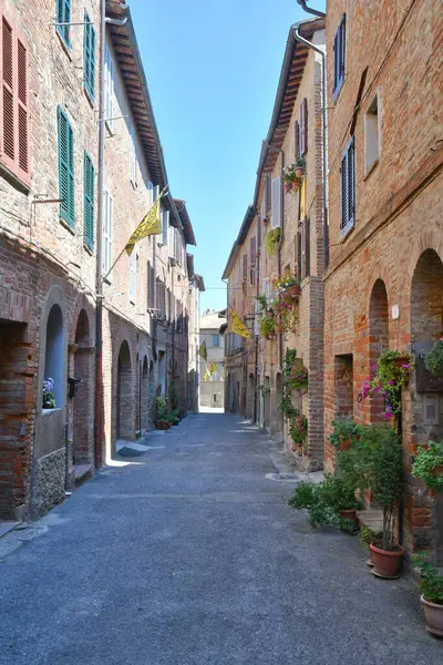 Street Houses Citt Della Pieve Medieval Village Umbria Italy — Stock Photo, Image